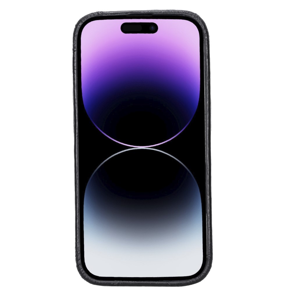 Apple İphone 14 Pro Uyumlu Deri̇ Arka Kapak Rock Rst1