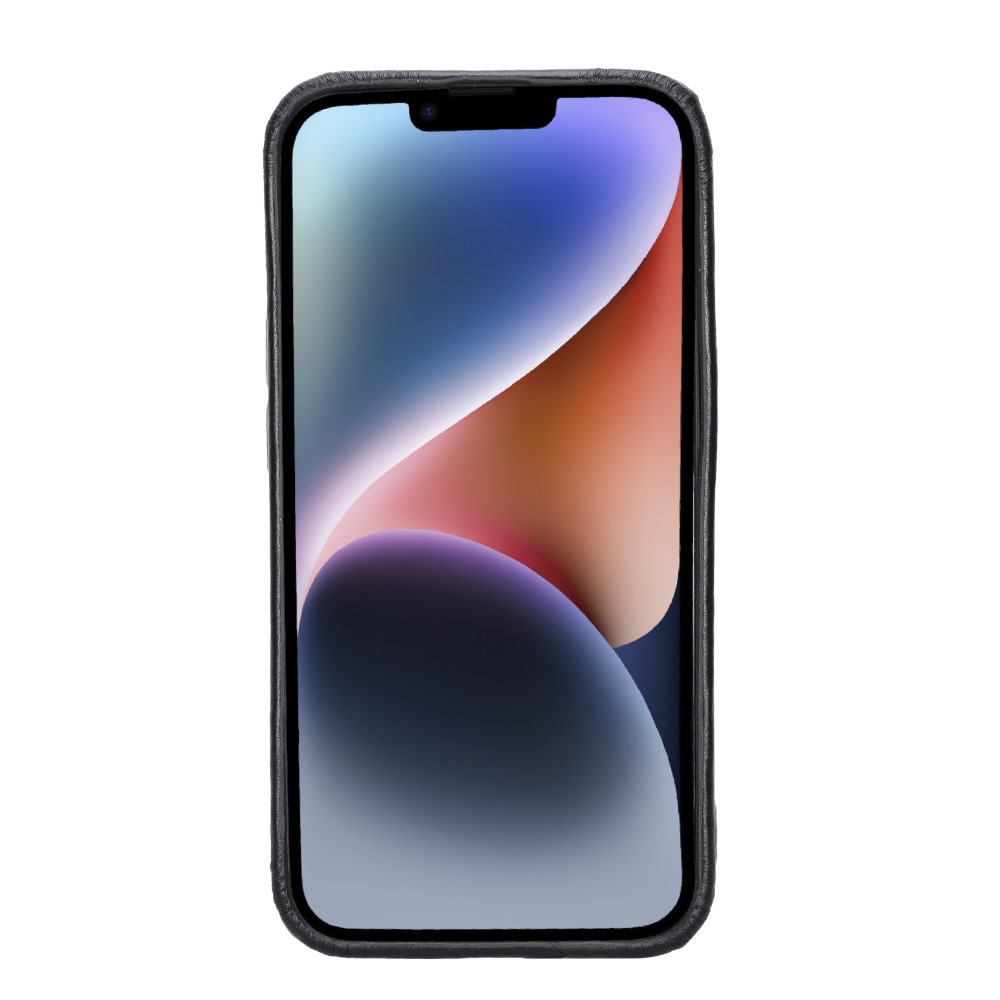 Apple İphone 14 Uyumlu Deri̇ Arka Kapak Rock Rst1