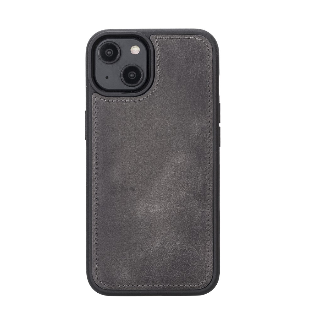 Apple İphone 14 Uyumlu Deri̇ Cüzdanlı Kılıf Mwwn Vs4Ef Gri̇