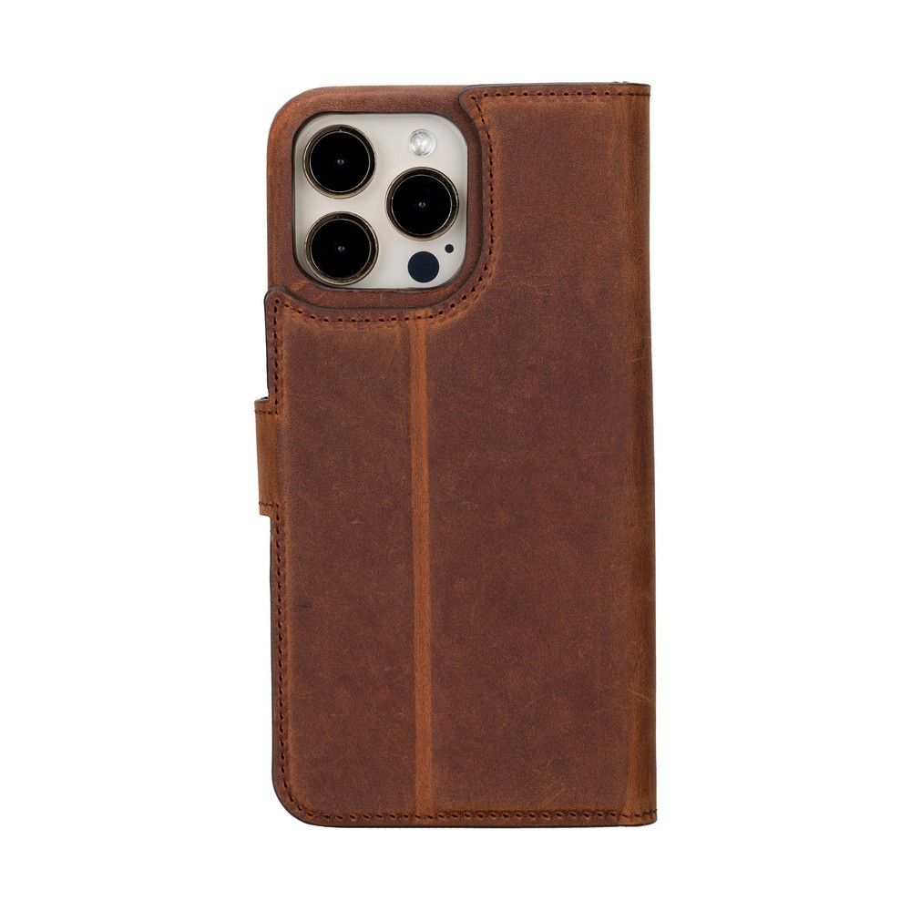 Apple İphone 15 Pro Uyumlu Deri̇ Cüzdanlı Kılıf F360 G2