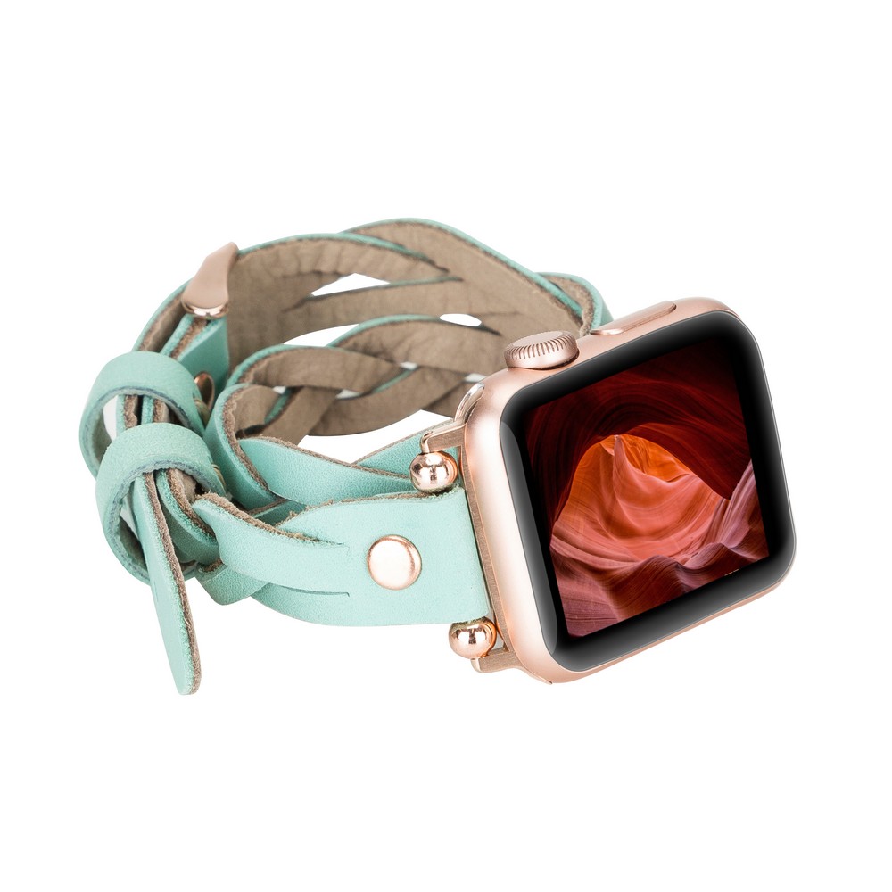 Apple Watch Uyumlu Deri̇ Kordon 38-40-41Mm Dt Rt Brn7