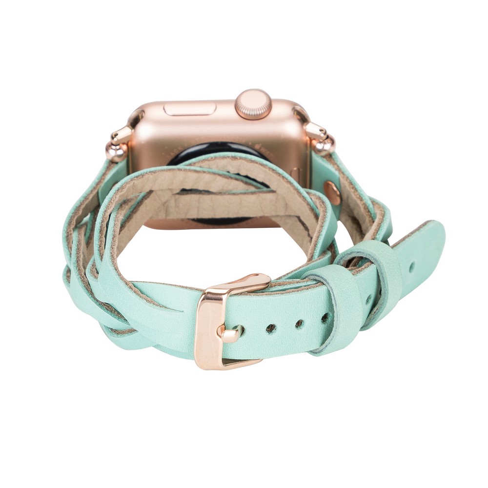 Apple Watch Uyumlu Deri̇ Kordon 38-40-41Mm Dt Rt Brn7