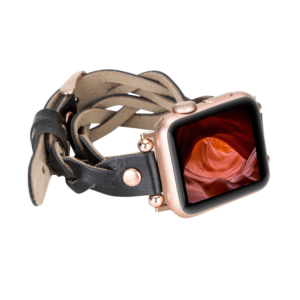 Apple Watch Uyumlu Deri̇ Kordon 38-40-41Mm Dt Rt Rst1