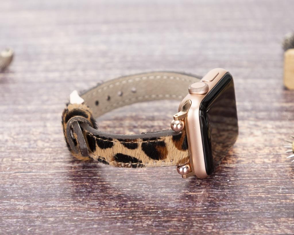 Apple Watch Uyumlu Deri̇ Kordon 38-40-41Mm Ferro Leo1N