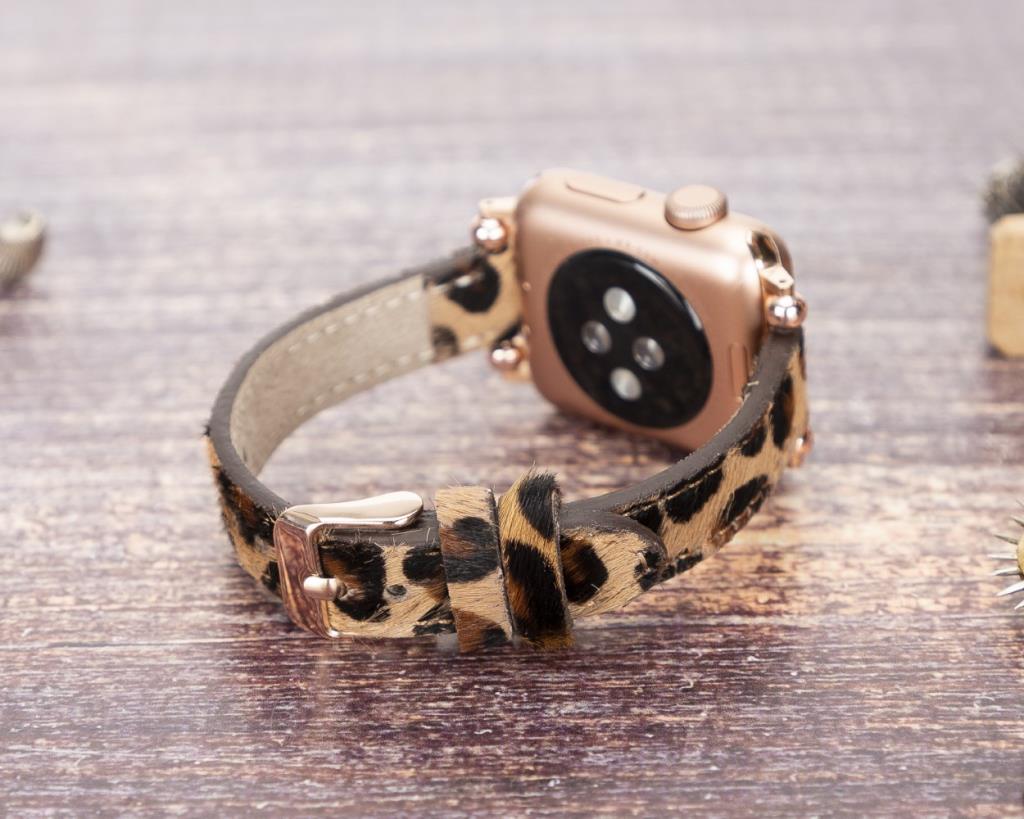 Apple Watch Uyumlu Deri̇ Kordon 38-40-41Mm Ferro Leo1N