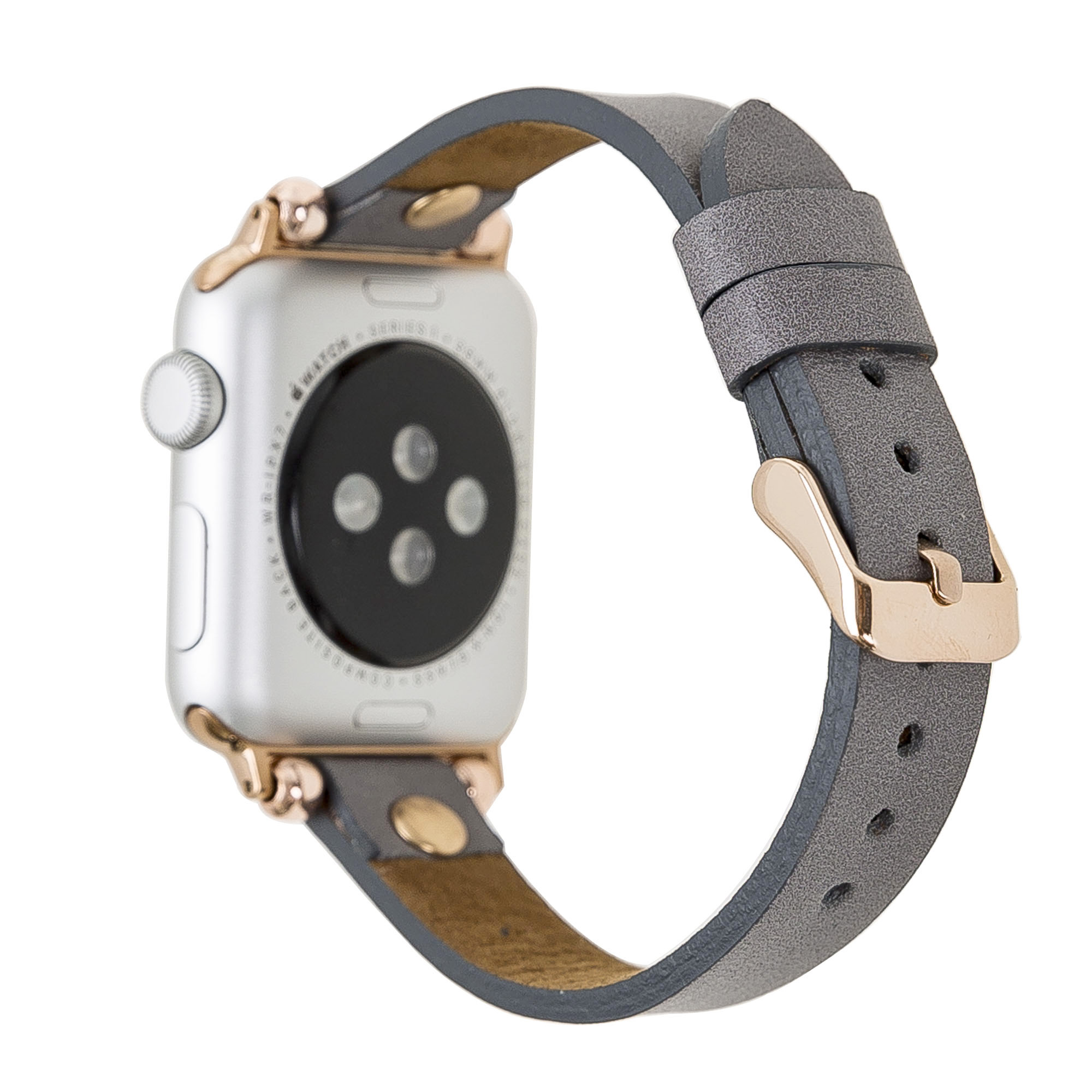 Apple Watch Uyumlu Deri̇ Kordon 38-40-41Mm Gt Rst9 Gri̇