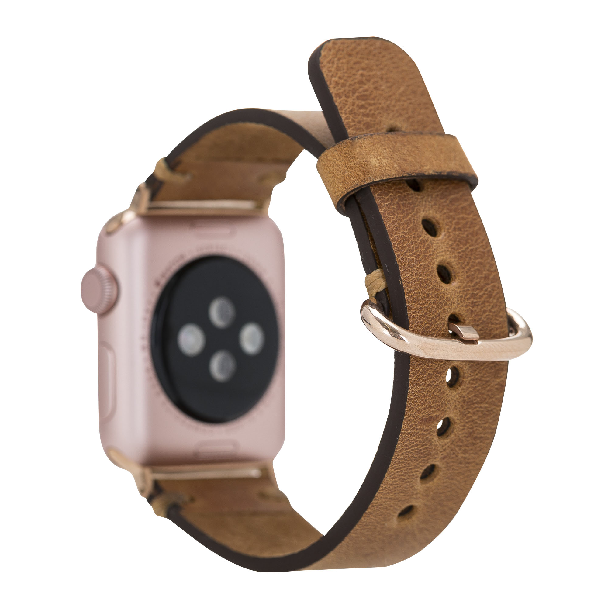 Apple Watch Uyumlu Deri̇ Kordon 38-40-41Mm Roma G19 Taba