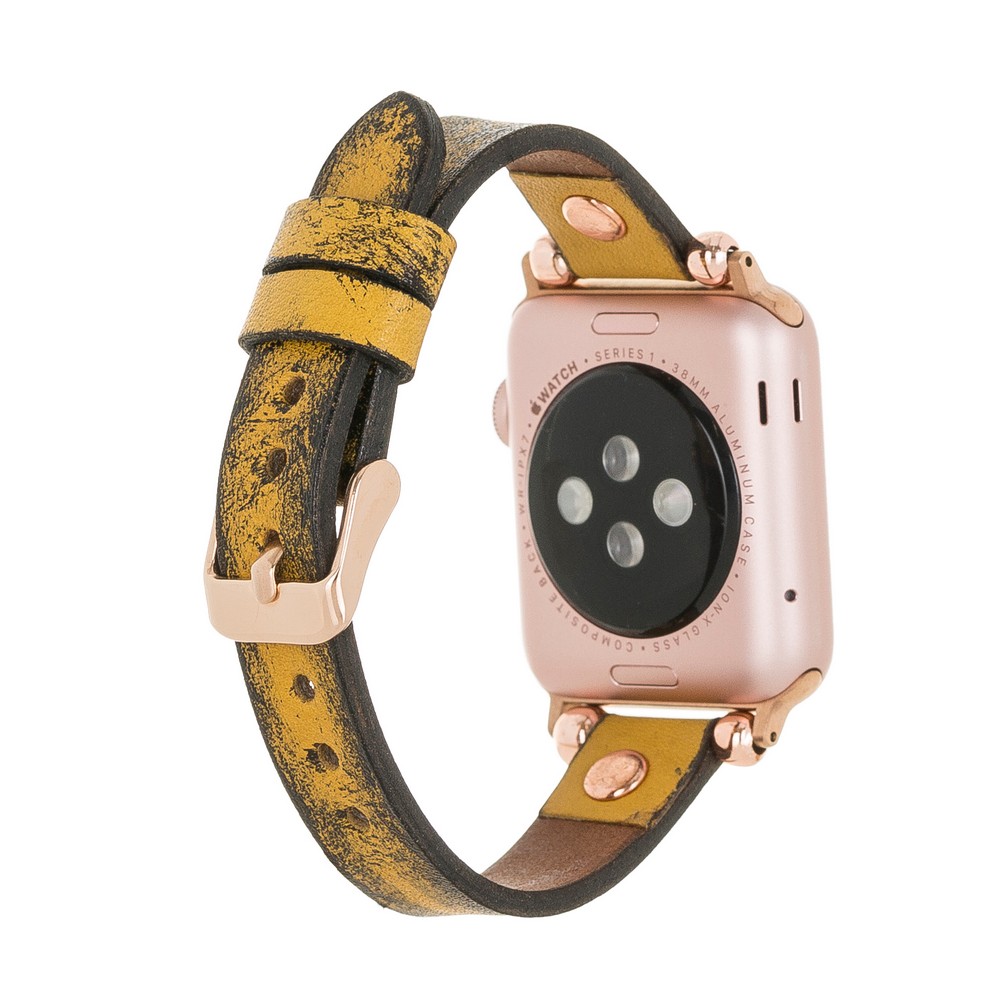 Apple Watch Uyumlu Deri̇ Kordon 38-40-41Mm Rt V24Sef