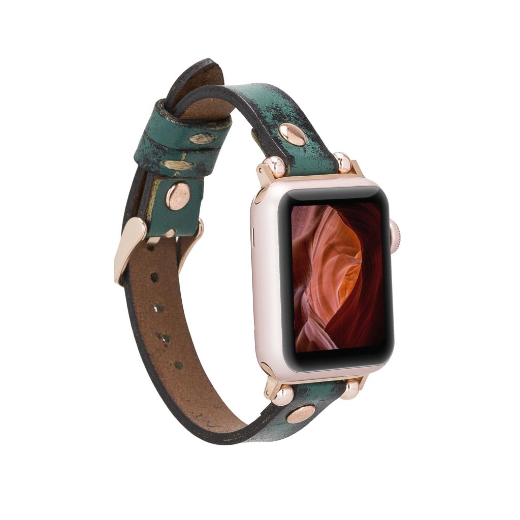 Apple Watch Uyumlu Deri̇ Kordon 38-40-41Mm Rt V6Sef