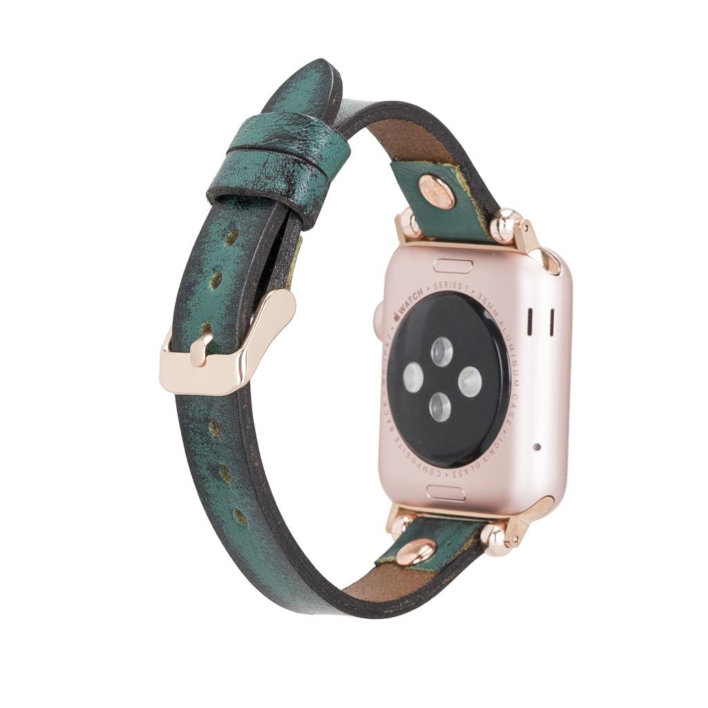 Apple Watch Uyumlu Deri̇ Kordon 38-40-41Mm Rt V6Sef