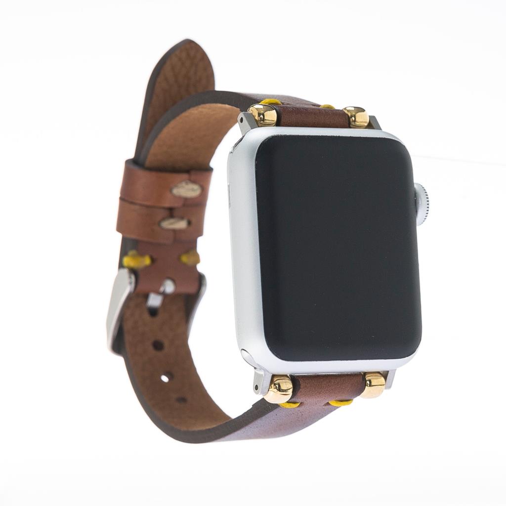 Apple Watch Uyumlu Deri̇ Kordon 38-40-41Mm Sli̇m Srç Rst2E