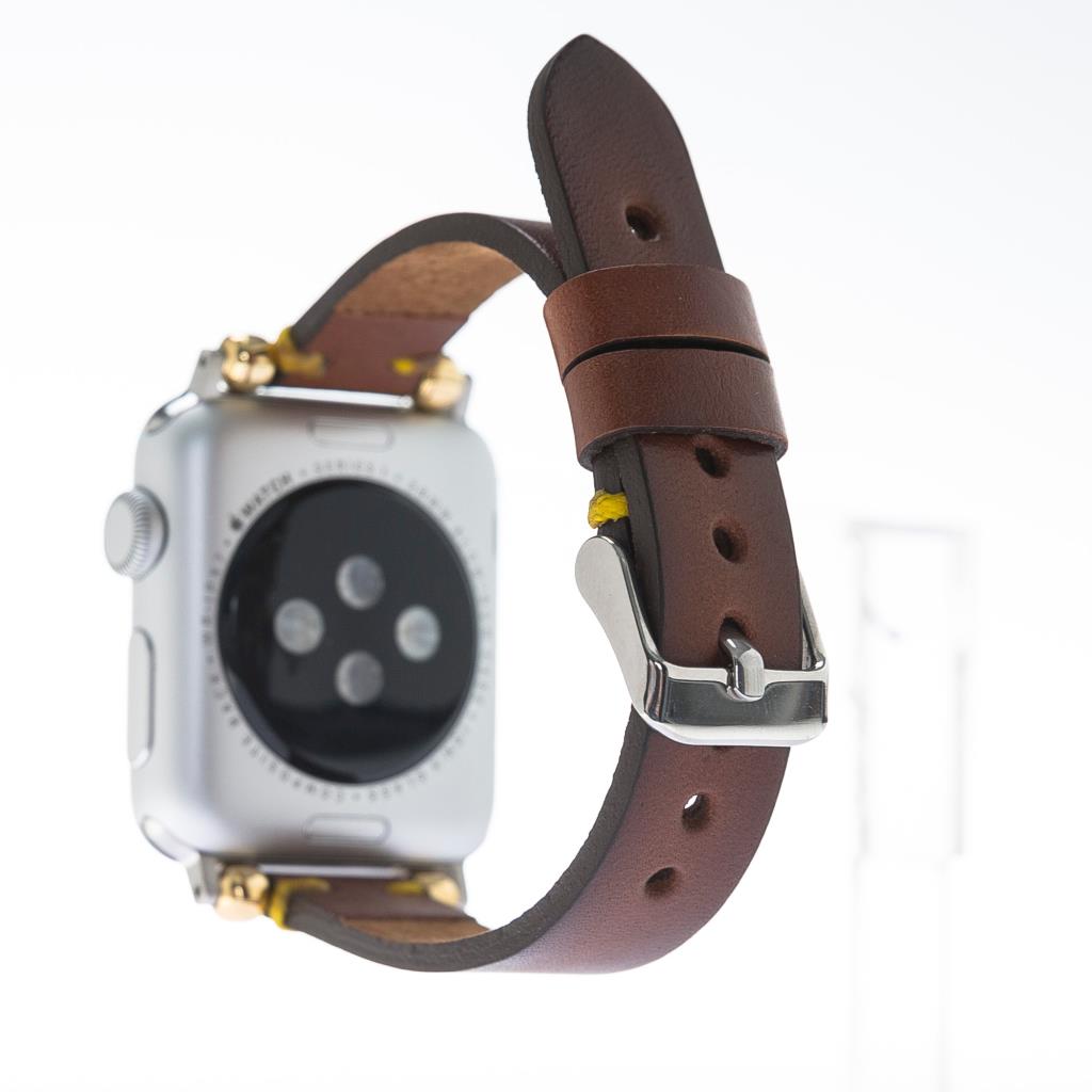 Apple Watch Uyumlu Deri̇ Kordon 38-40-41Mm Sli̇m Srç Rst2E