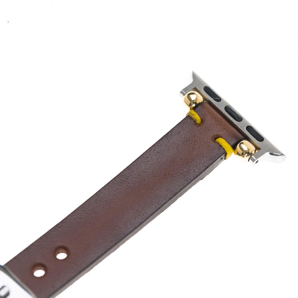 Apple Watch Uyumlu Deri̇ Kordon 38-40-41Mm Sli̇m Srç Rst2E