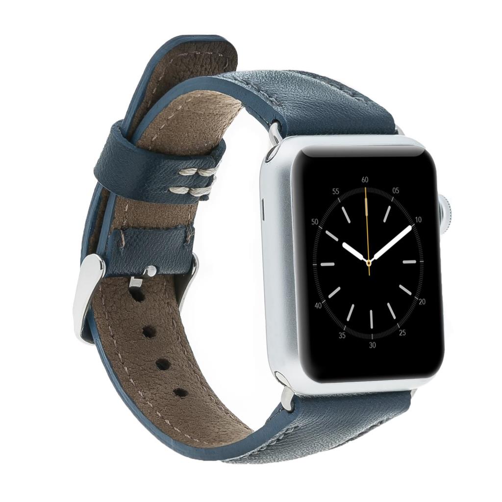 Apple Watch Uyumlu Deri̇ Kordon 38-40-41Mm Snb Laci̇vert