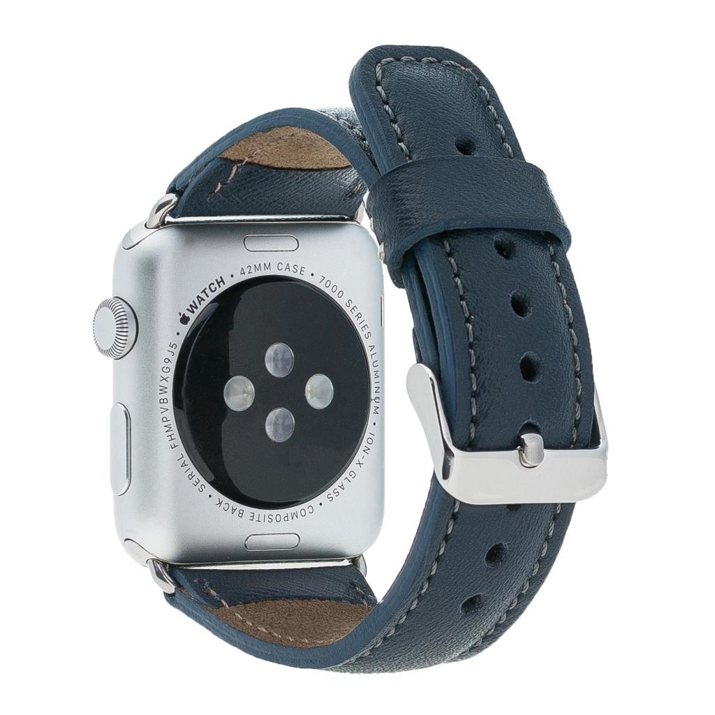 Apple Watch Uyumlu Deri̇ Kordon 38-40-41Mm Snb Laci̇vert