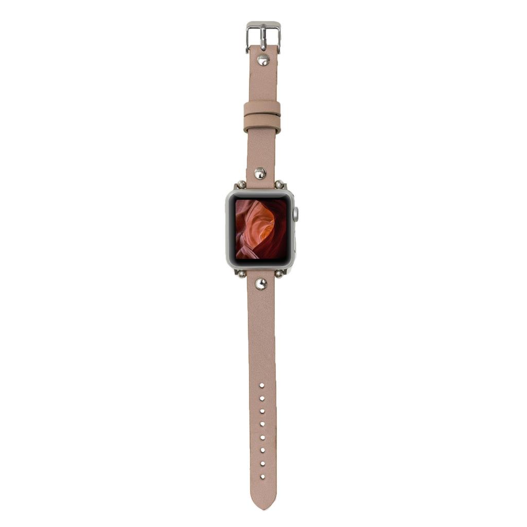 Apple Watch Uyumlu Deri̇ Kordon 38-40-41Mm St Nu1 Pembe