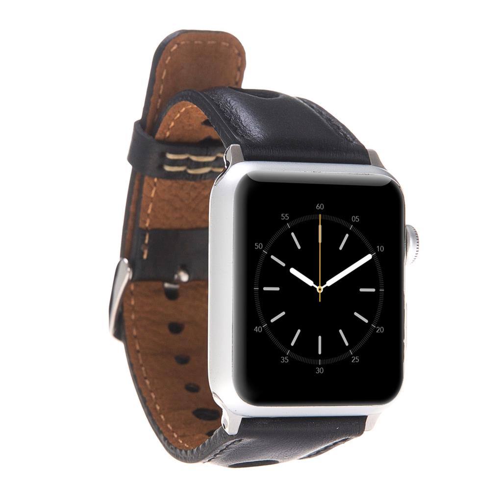 Apple Watch Uyumlu Deri̇ Kordon 42-44-45Mm Ark Rst1