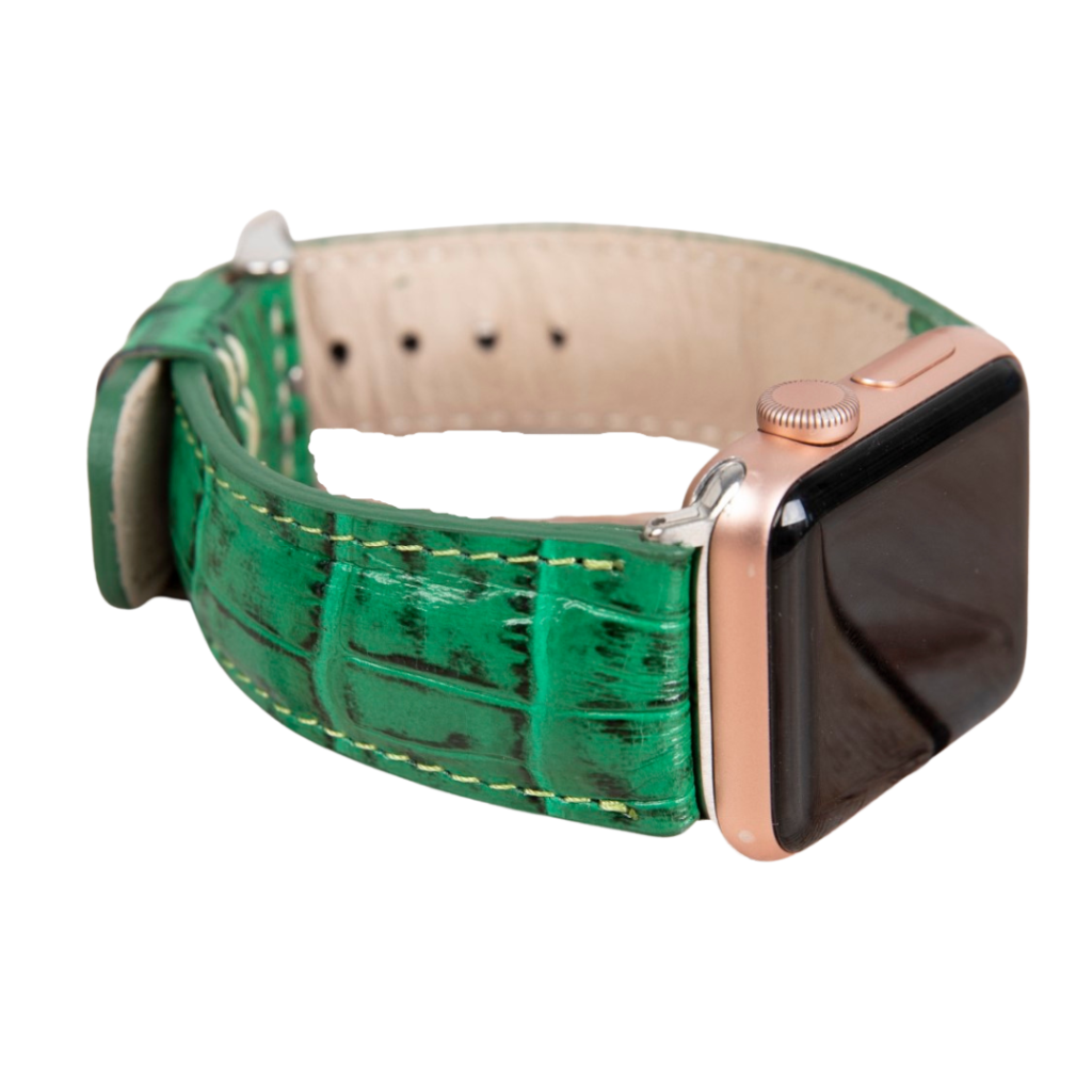 Apple Watch Uyumlu Deri̇ Kordon 42-44-45Mm Croco Yk04