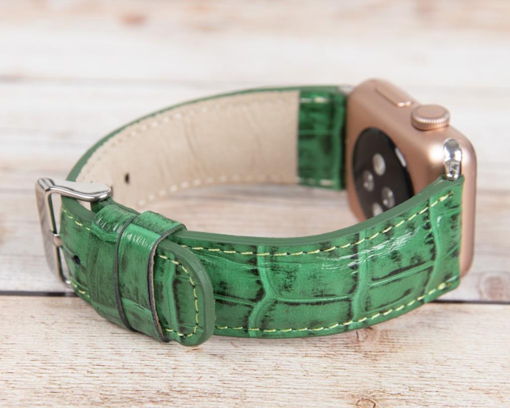 Apple Watch Uyumlu Deri̇ Kordon 42-44-45Mm Croco Yk04