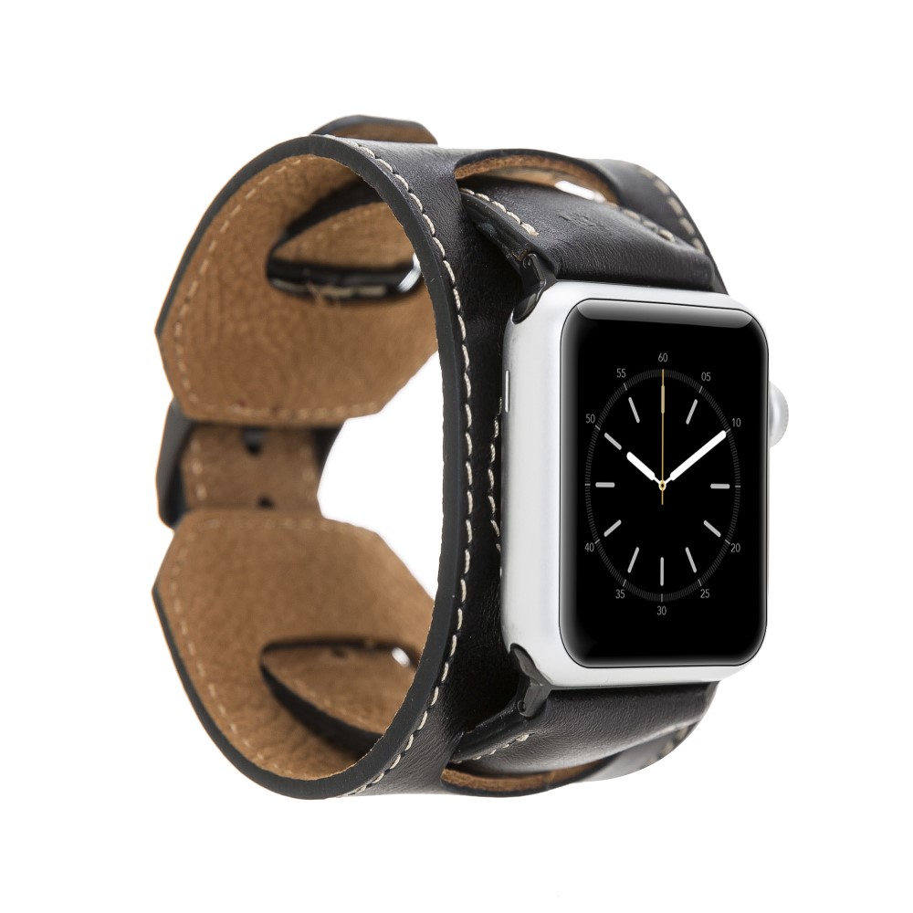 Apple Watch Uyumlu Deri̇ Kordon 42-44-45Mm Cuff Rst1