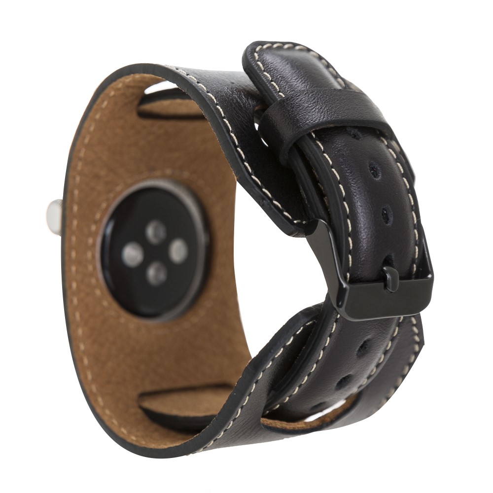 Apple Watch Uyumlu Deri̇ Kordon 42-44-45Mm Cuff Rst1
