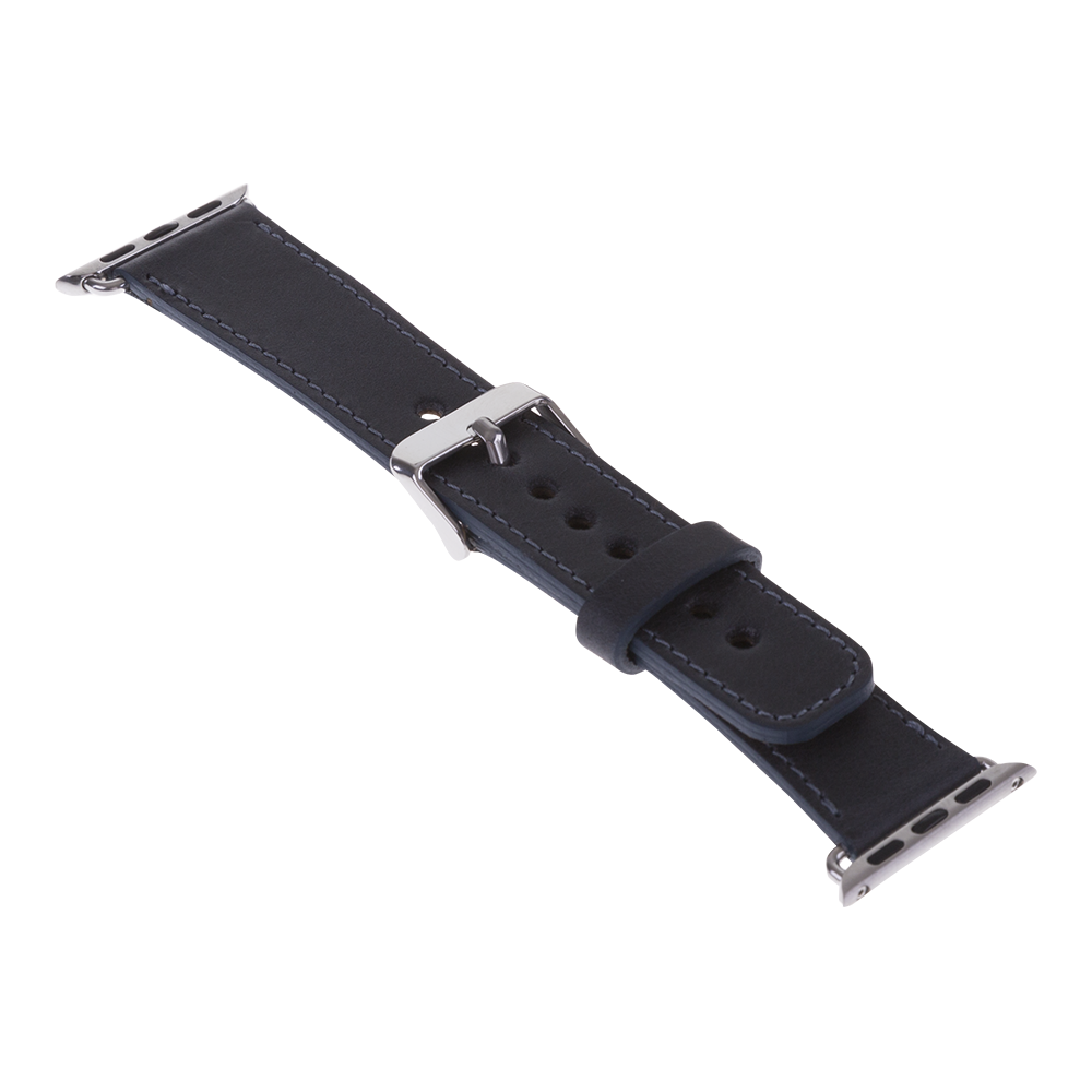 Apple Watch Uyumlu Deri̇ Kordon 42-44-45Mm Cz01 Laci̇vert