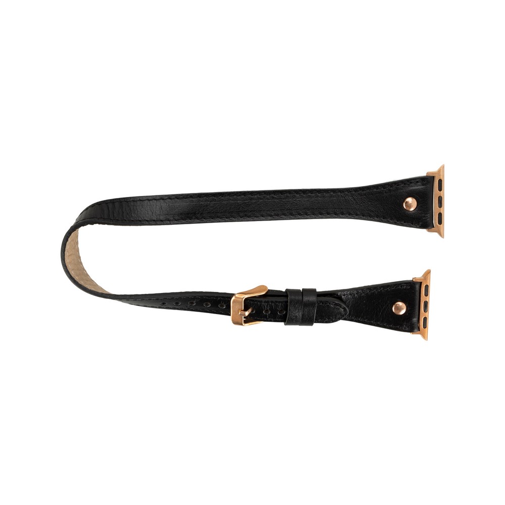 Apple Watch Uyumlu Deri̇ Kordon 42-44-45Mm Dt Rg Rst1