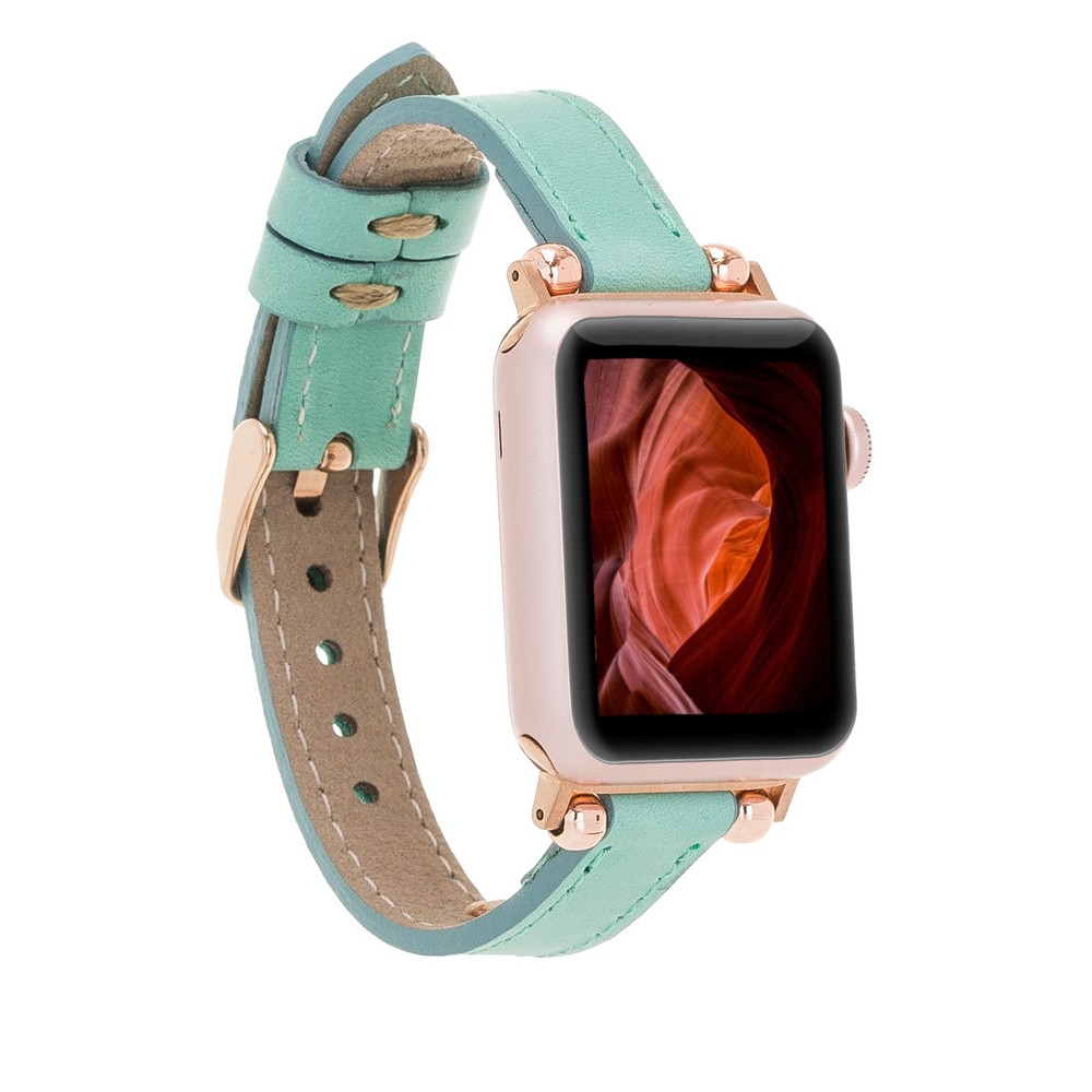 Apple Watch Uyumlu Deri̇ Kordon 42-44-45Mm Ferro Brn7