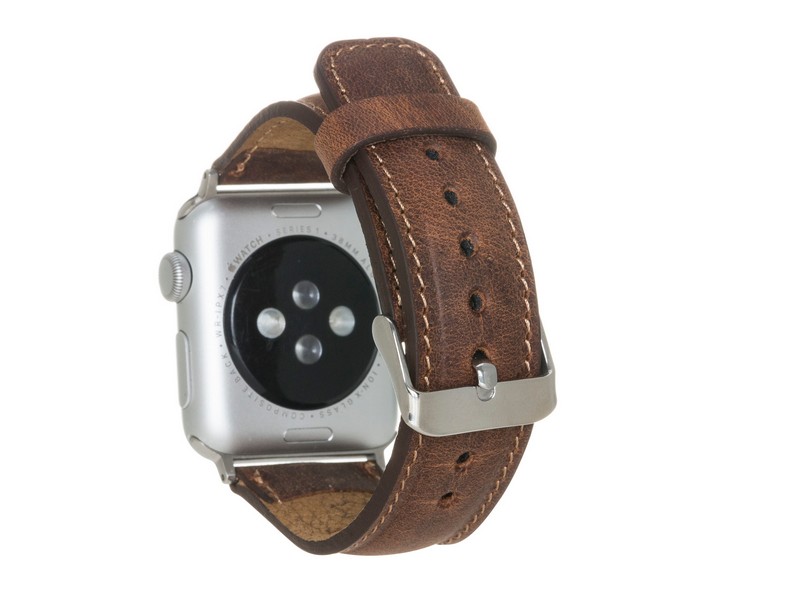 Apple Watch Uyumlu Deri̇ Kordon 42-44-45Mm G2 Kahverengi̇