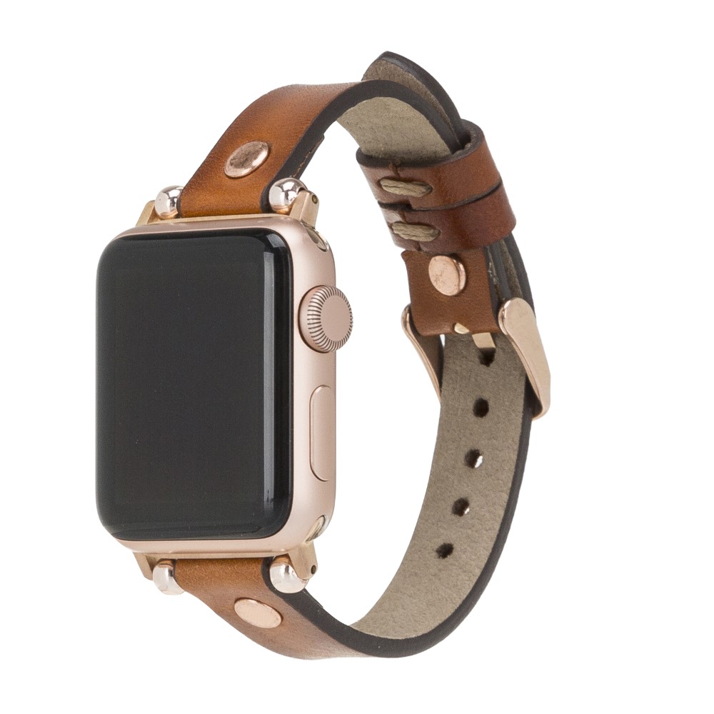 Apple Watch Uyumlu Deri̇ Kordon 42-44-45Mm Rg Rst2Ef