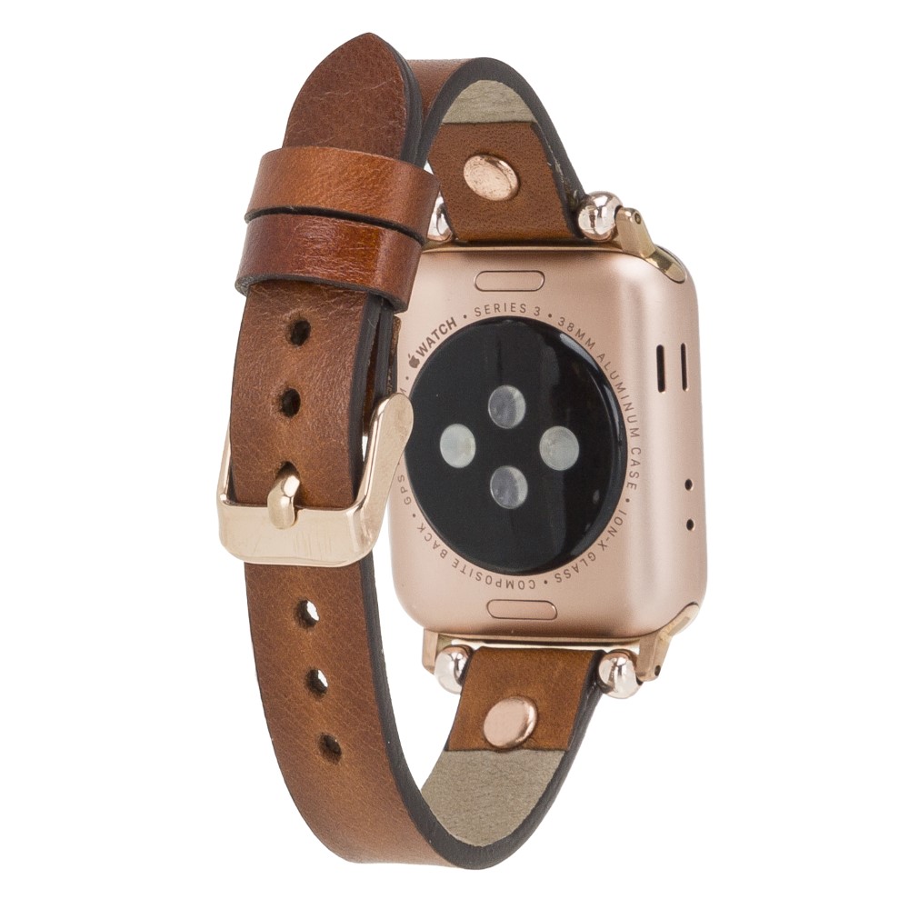 Apple Watch Uyumlu Deri̇ Kordon 42-44-45Mm Rg Rst2Ef