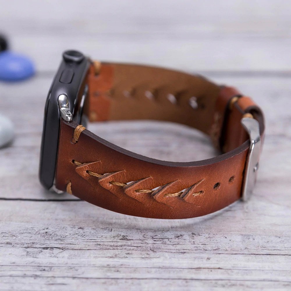 Apple Watch Uyumlu Deri̇ Kordon 42-44-45Mm Rst2Ef Boras