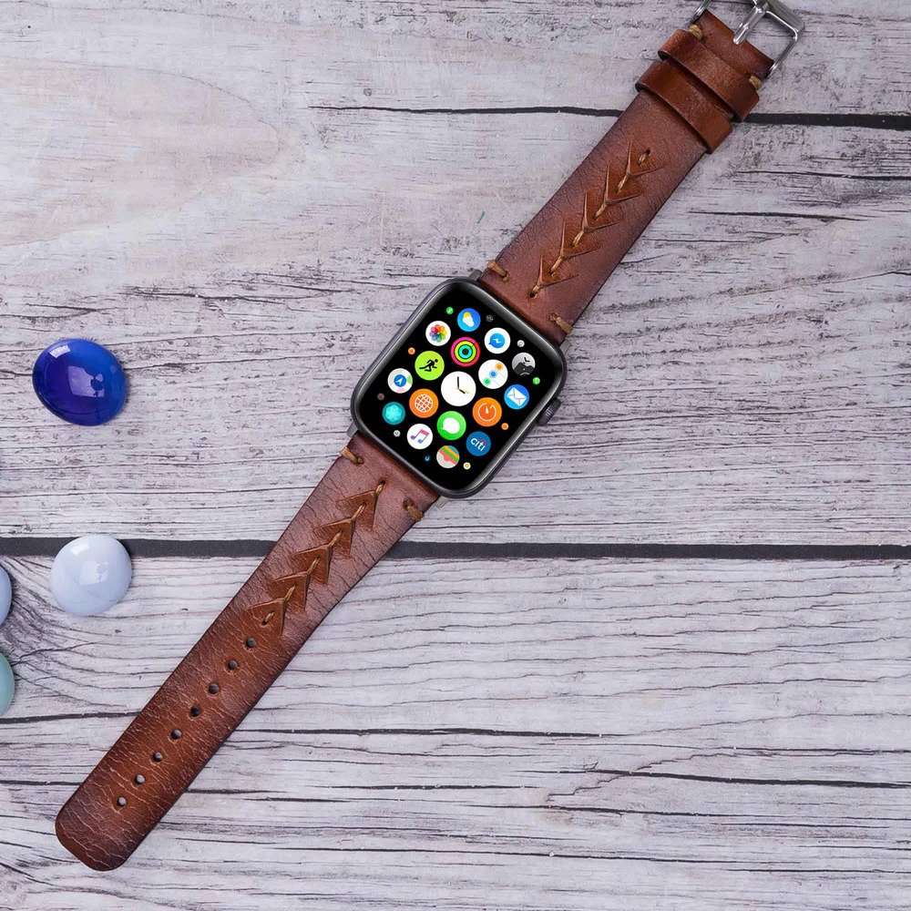 Apple Watch Uyumlu Deri̇ Kordon 42-44-45Mm Rst2Ef Boras