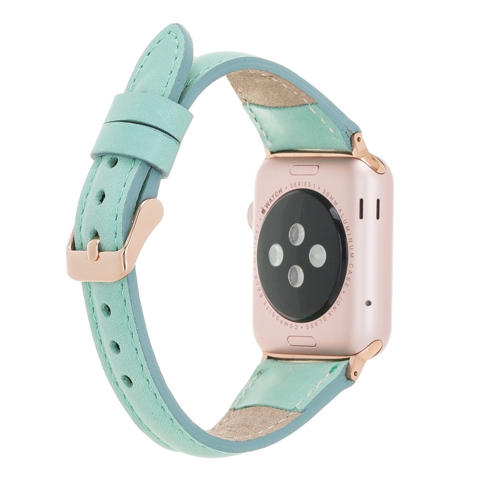 Apple Watch Uyumlu Deri̇ Kordon 42-44-45Mm Sli̇m Brn7