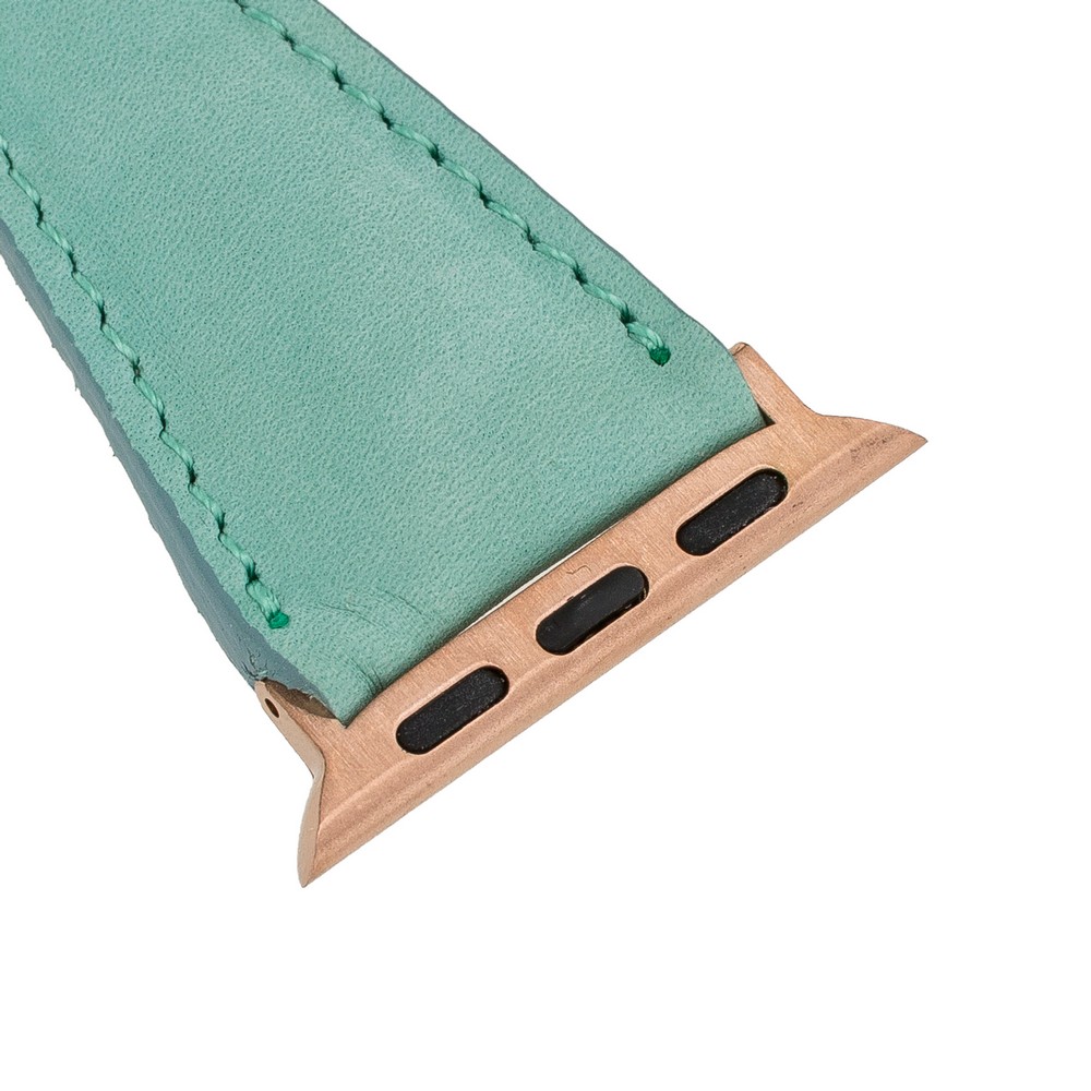 Apple Watch Uyumlu Deri̇ Kordon 42-44-45Mm Sli̇m Brn7