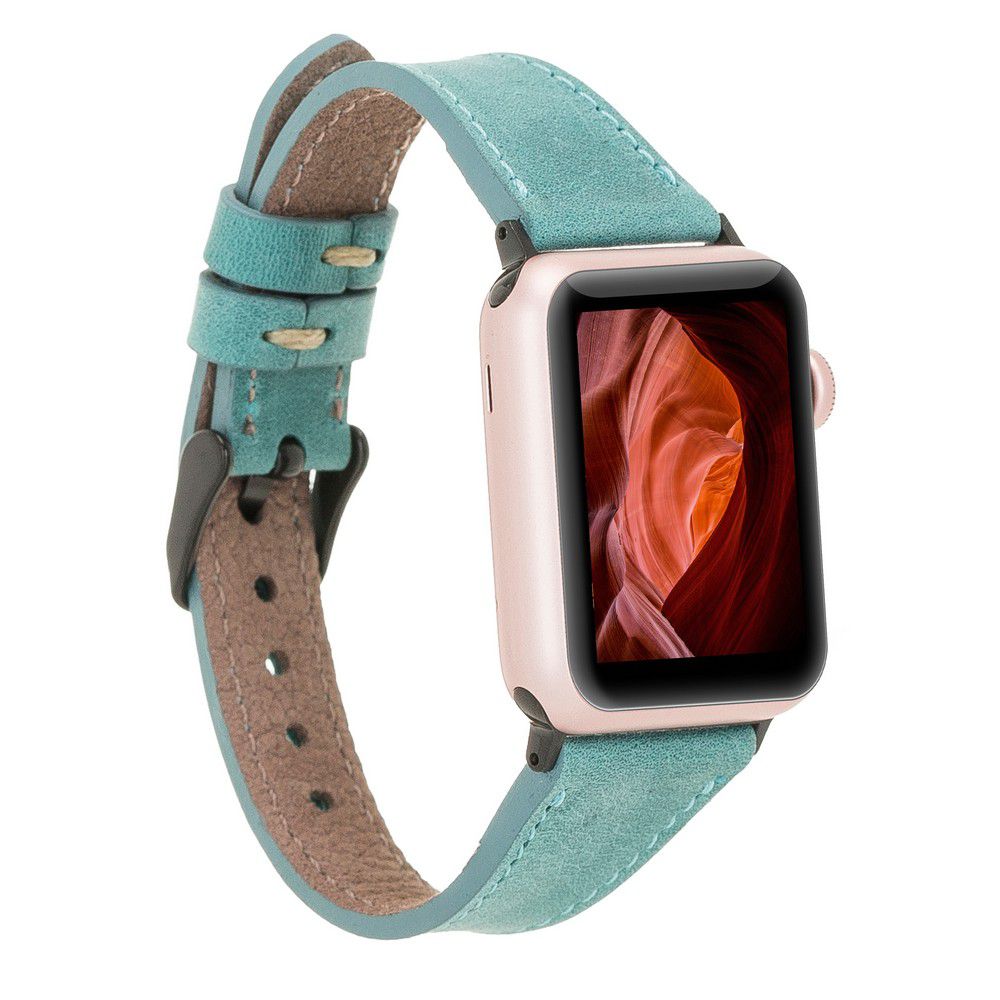 Apple Watch Uyumlu Deri̇ Kordon 42-44-45Mm Sli̇m Cz12