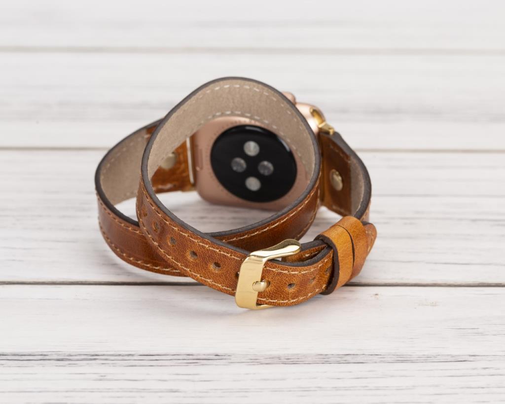 Apple Watch Uyumlu Deri̇ Kordon 42-44-45Mm Sli̇m Dt Gt V18