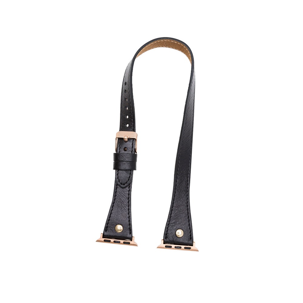 Apple Watch Uyumlu Deri̇ Kordon 42-44-45Mm Sli̇m Dtgt Rst1