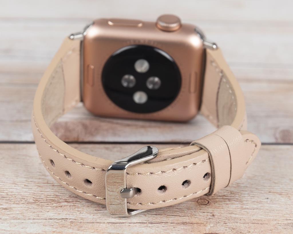 Apple Watch Uyumlu Deri̇ Kordon 42-44-45Mm Sli̇m Nu1
