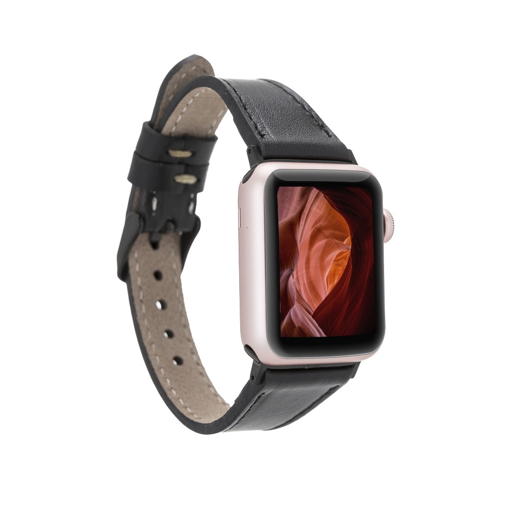 Apple Watch Uyumlu Deri̇ Kordon 42-44-45Mm Sli̇m Rst1