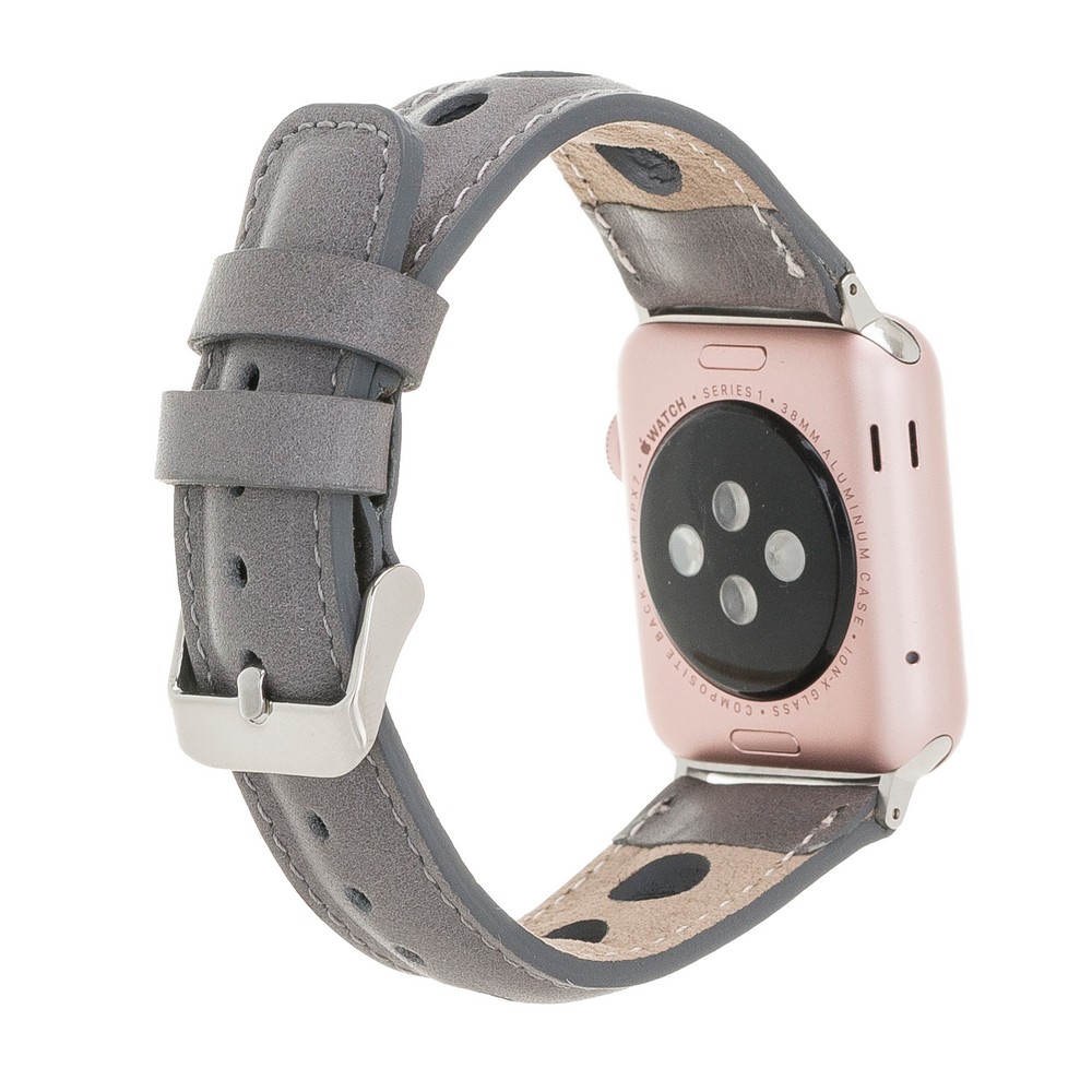 Apple Watch Uyumlu Deri̇ Kordon Çember 42-44-45Mm Rst9