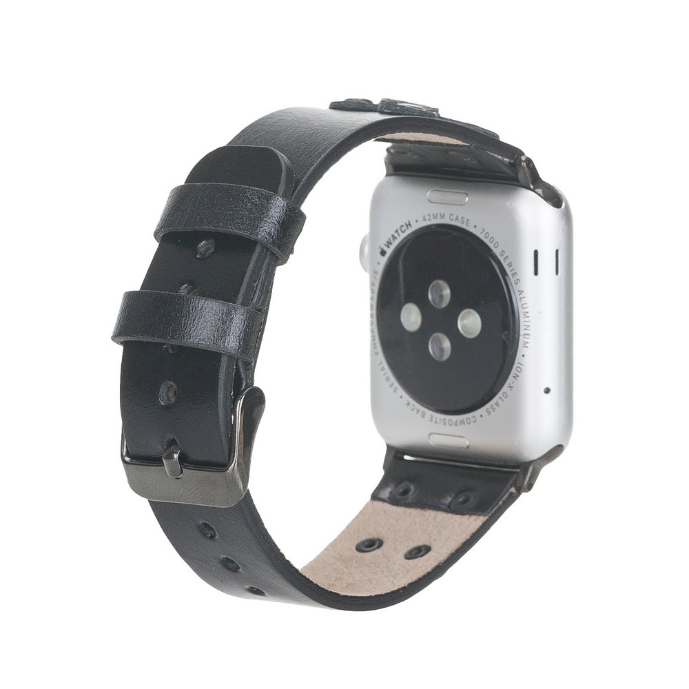 Apple Watch Uyumlu Deri̇ Kordon Cross 42-44-45Mm Bt Rst1