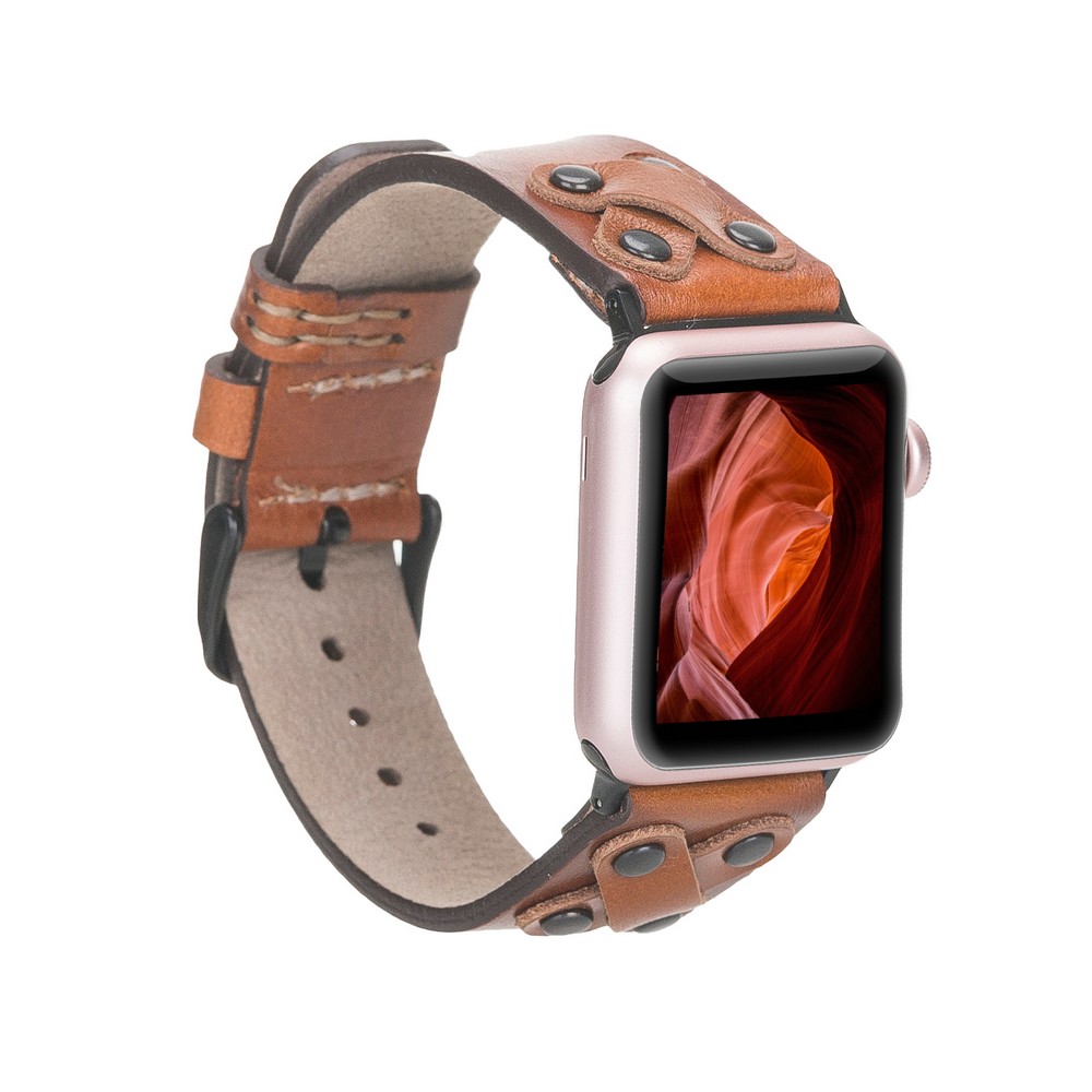 Apple Watch Uyumlu Deri̇ Kordon Cross 42-44-45Mm Bt Rst2E