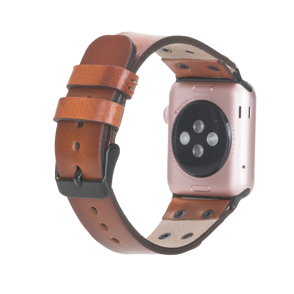 Apple Watch Uyumlu Deri̇ Kordon Cross 42-44-45Mm Bt Rst2E
