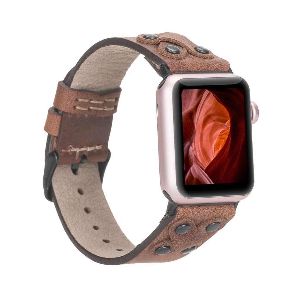 Apple Watch Uyumlu Deri̇ Kordon Cross 42-44-45Mm Bt Tn02