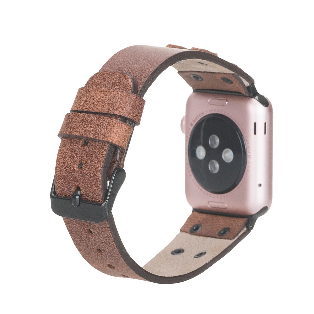 Apple Watch Uyumlu Deri̇ Kordon Cross 42-44-45Mm Bt Tn02