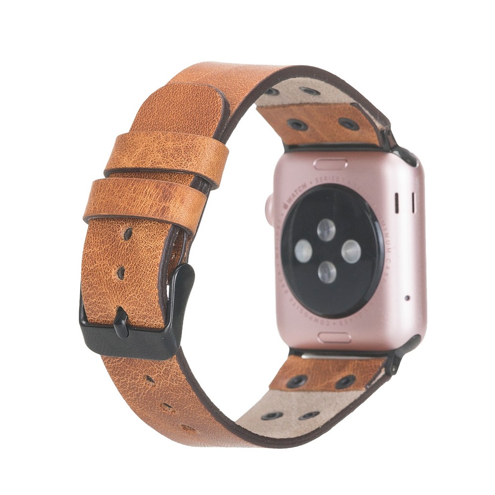 Apple Watch Uyumlu Deri̇ Kordon Cross 42-44-45Mm Bt V18
