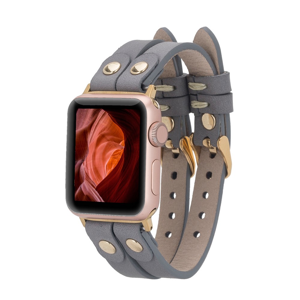 Apple Watch Uyumlu Deri̇ Kordon Ely Double Tour Gt Rst9