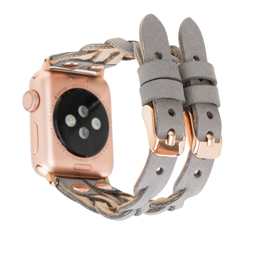 Apple Watch Uyumlu Deri̇ Kordon York Double Tour Rst9