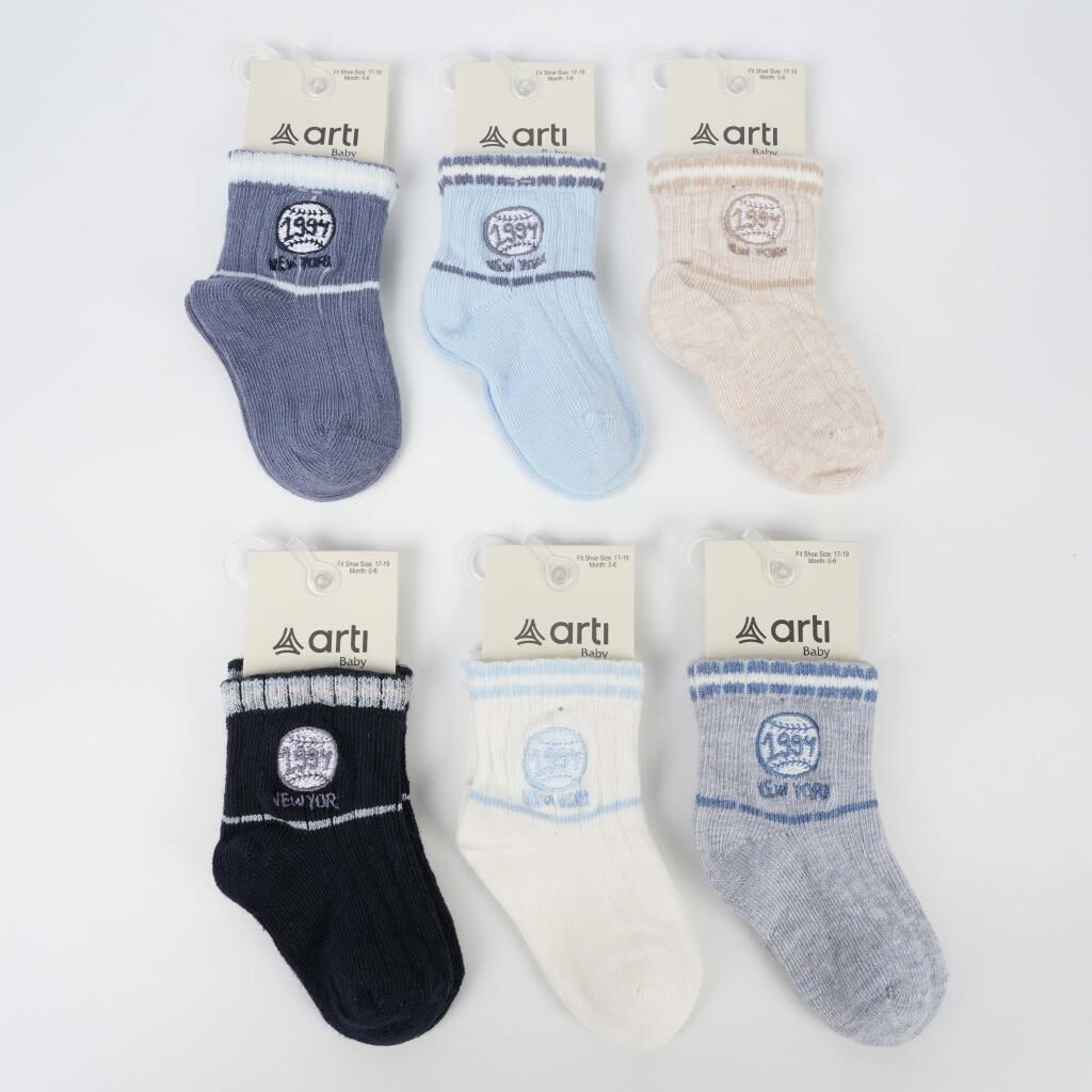 Artı Teori̇ Aks Erkek Bebek Soket Çorap 450205 Asorti̇